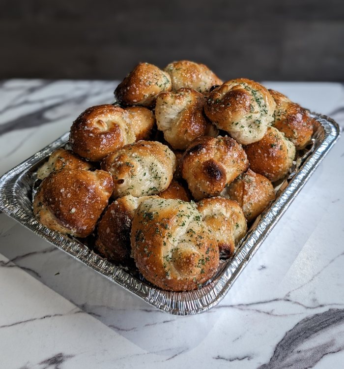 garlic knots catering tray