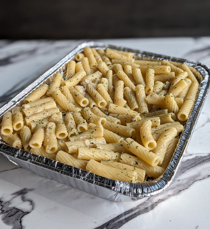 butter pasta catering tray