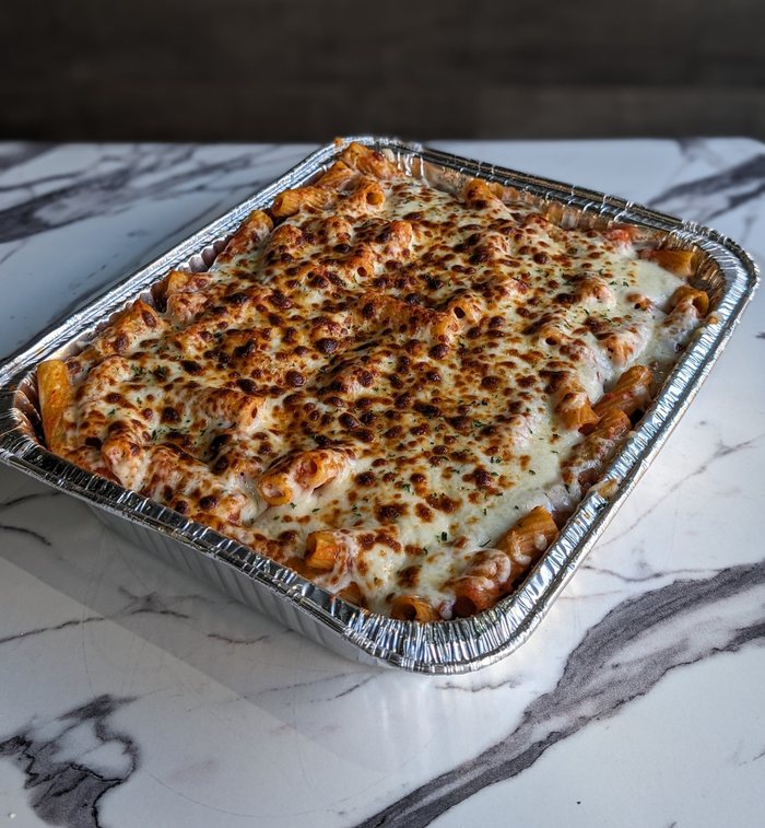 baked ziti catering tray