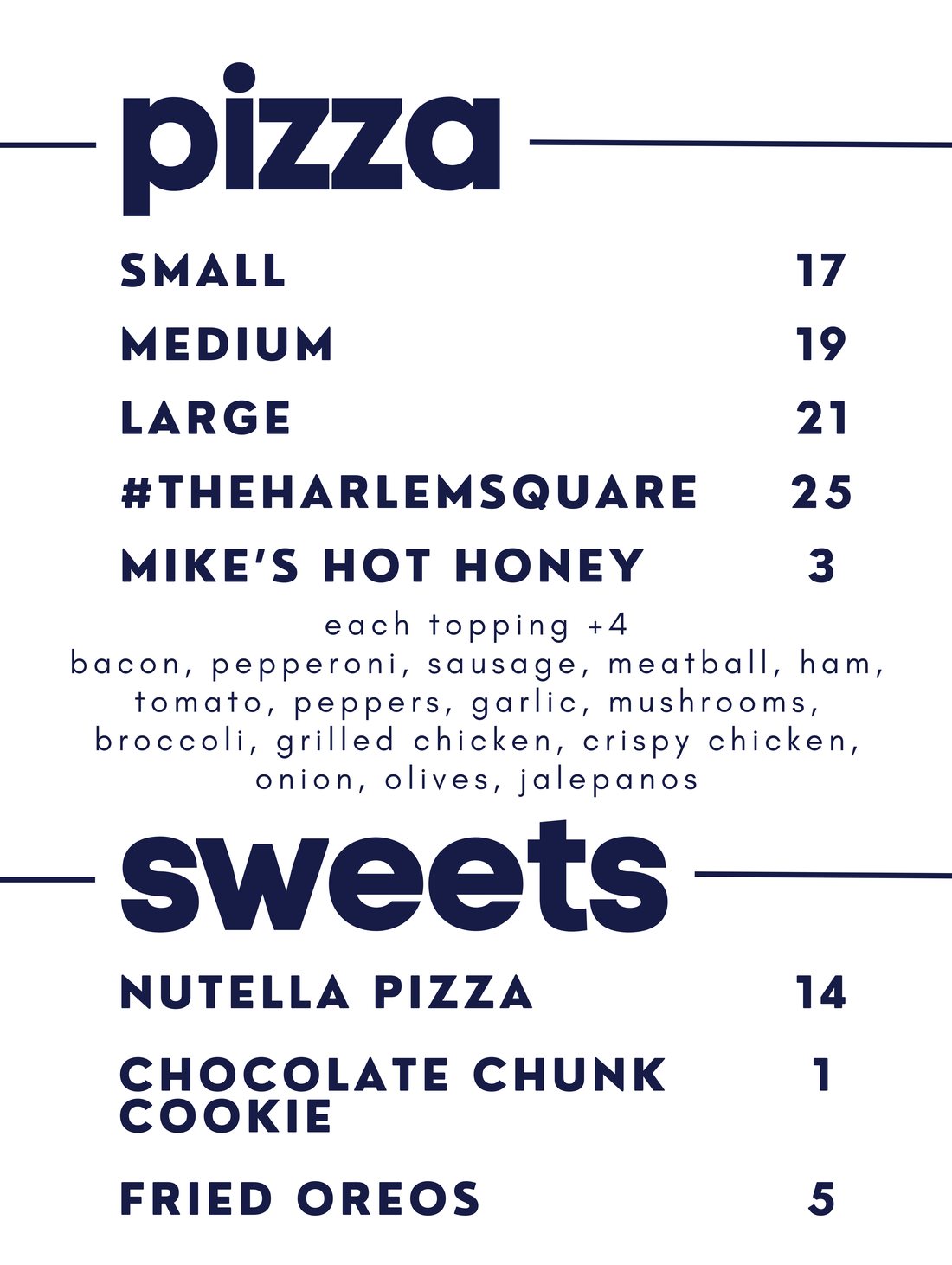 G&J's menu page 3